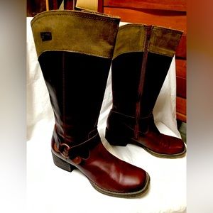 Durango square toe heeled leather boots. Equestrian. Size US 8, EU 40.